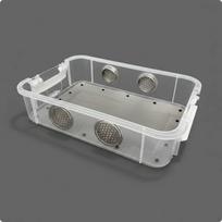 Mealworm Breeding Box Sieve Design TwoLayer Kit Odor Control Breadworm Feeder for Desktop, L Fine Mesh