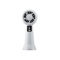 2026 New USB Mini Fan with Digital Display, 6-Speed Wind, Long Battery Life, Handheld Desktop Portable balta