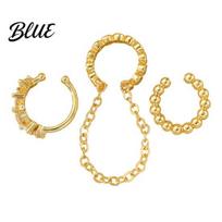 Stacking Ear Cuffs 3Pcs for Women Thin Chain Hanging Bone