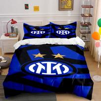 Blue stripes, Inter emblem. Bedding sets Duvet cover sets Duvet covers Pillowcases(1*Duvet Cover 2*Pillowcases without duvet insert) 135x200cm