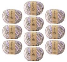 Raw Wool Knitworm Yarn Chatty Colorful Super 40g Morning 10-Ball Set, Mall, Bulky, (approx. 32m), 100% Polyester, 1.