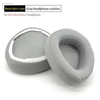 1Pair Memory Foam Ear Cushion Headset Earmuff for ASUS ROG Delta II Wireless Headphone Accessories Gray Mesh