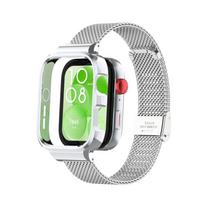 Suderinamas Milano dirželis, skirtas „Huawei Watch Fit3“ – sustorinto cinko lydinio plieno tinklelis Milanese buckle strap for Huawei Watch Fit3 sidabras