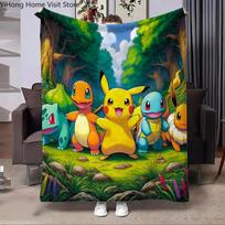 Charizard Pokemon Japan Cartoon Flannel Blanket Fluffy Children and Adults Sofa Plush Bedspread Throw Lunch Blanket for Sofa Bed 30x40in