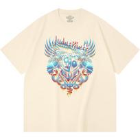 230 Gsm 100% Cotton Heavy Metal T-Shirt  Rock Band Popular Music Print Unisex Heavy Cotton T Shirt XS abrikosas