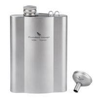 Beribis Laivagalis Titano Kišeninė Kolba su Piltuvėliu Lengva Kišeninė Viskiui Nešiojama Buteliukas Vienam Lauko Stovyklavimui su Laikymo Maišeliu Sidabrinė 180ml/240ml -