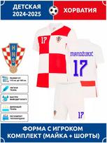 Mandzukic Croatia National Team Football Jersey #17 Champions League edition Football Jerseys Training Suit Set XXL