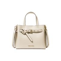 Michael Kors Emilia Solid Minimalist Belt Buckle Leather Tote Bag Women Tote Bags Cream 35F0GU5S5T-289 Basic Set (Bag+Dust Bag)