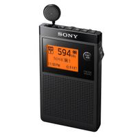 Sony PLL Synthesizer FM retractable Business card Black Radio, FM/AM/Wide compatible, Single-ear earbud, size, SRF-R356, juoda