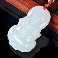 Pendant Guanyin Laughing Buddha Pixiu Peaceful Buckle Necklace for Men and Women Couples 50CM(Necklace Size)