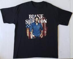 Rare Blake Shelton Singer Tour Black Cotton All Size Tee Shirt MI019 XXXL