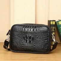 Crocodile Leather Men's Bag, Genuine Leather Messenger Bag, Business Fashion and Leisure Going Out, Large-capacity Small Bag, Men's Shoulder Bag. juoda