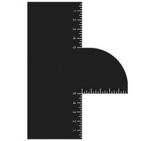 Enhancement Card For Barbers With Measurement Indicators, Reusable Shaping Tool And Color Spray Line Up Tool One Size