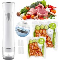 Vacuum Sealer for Food – Portable Handheld Vacuum Sealer Machine with 30 Reusable Bags & Visible Water Tank, Compact Cordless Food Saver for Meal Prep balta