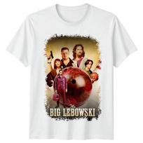 Didysis Lebovskis (1998 m) Filmo plakato įkvėpti unisex marškinėliai Retro marškinėliai L