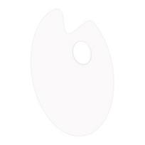 Lightweight Art Painting Palette Acrylic Paint Palette, Clear Artist Tray with Thumb Hole, Non-Stick Oil Portable Color Mixing for Acrylic, Small Ellipse
