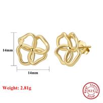 ORSA JEWELS Luxurious 925 Sterling Silver Flower Stud Earrings Nature Style Stunning Jewelry for Special Occasions Gift GAE13