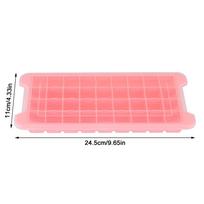 2pcs Easy Release Ice Cubes Tray Removable Lid Ice Cube Maker Portable Ice Mold  Bar rožinė