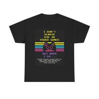 Funny Video Games Graphic T Shirt Retro 90s Vibes Unisex Heavy Cotton Tee XL