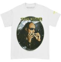 Mens Stevie Wonder T-shirt Small White L