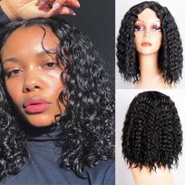 MERISIHAIR 30 colių sintetiniai ilgų gilių bangų perukai juodoms moterims Afro Kinky garbanotų plaukų perukai, skirti karščiui atsparūs Cosplaly perukai vakarėliui China