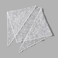 Siuvinėtas nėriniuotas gėlių trikampis skara-veidaprisidengimas Moteriškas musulmoniškas maldos galvos apdangalas Elegantiškas galvos apdangalas Ispaniškas šalis 130*45cm