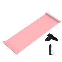 Pilates Board for Working Out Indoor Skating Training Equipment Slide Board Sports Sliding Mat Yoga Fitness Sliding Mat 180x50CM  rožinė