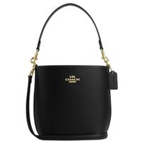 Coach City Kibiro 17 Metalinis Logotipas Vienspalvė Odinė Kibiro Rankinė Moteriškos Rankinės Juoda CT801-IMBLK Basic Set (Bag+Dust Bag)