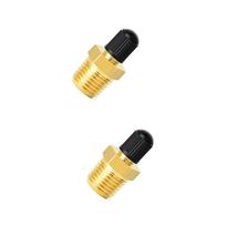 2 vnt. žalvarinių oro pripūtimo adapterių su ventilio kotu viduje 1/4  NPT (M) Standartiniam Schrader ventiliui (M) Padangų pripūtimo jungtis 2pcs