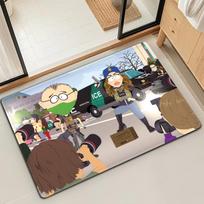 Cartoon S-SOUTH PARK Funny Door Mat Bath Microfiber Decorative Versatile Flannel Floor Mat Quick Dry Absorbent Non-slip Sole 40cm x 60cm
