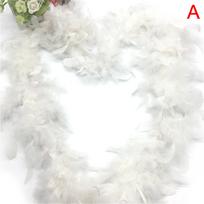 2m Feather Boa Christmas Tree Decoration White Feather Boa Ribbon Feathers Dress Garland Decorative Feathers Wedding Shawl C2W6