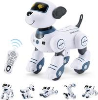 Children's robot dog RC toy interactive robot pet, intelligent robot dog programmable song and dance design birthday gift for 4-8 years old
