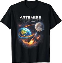 Artemis II Rocket Space Launch Back to The Moon Mission 2026 T-Shirt 4XL