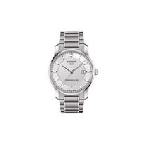 Tissot Titanium serijos automatinis mechaninis laikrodis 50 m atsparumo vandeniui 40 mm sidabrinis ciferblatas titano korpusas titano apyrankė T087.407.44.037.00 Silver White Strap