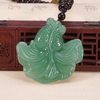 Pendant Green Aventurine Guanyin Buddha Men's and Women's Pixiu Peony Flower Necklace 50CM(Necklace Size)