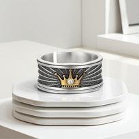 Wind Crown Ring Light Luxury Trend one  size(6-13)