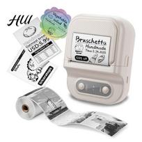 Smartphone Editing Label Printer Maker Machine Portable Thermal Bluetooth-compatible Mini PC with Tape for Small Business Home School Office smėlis