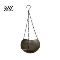 Bird Feeder And Water Bowl Hanging Bath Imitation Wood Grain Plastic with Metal Chains Rustic Outdoor for Multiple Birds Garden Backyard Decor Hook juoda