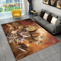 3D Tigras Leopardas Gepardas Liūtas Vilkas Plotinis Kilimas, Kilimas Svetainei Miegamajam Sofai Durų Kilimėlis Virtuvės Dekorui, Vaikų Neslystantis Grindų Kilimėlis 40x60cm(15x23in)