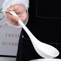 Shihua Didelis keramikinis sriubos samtis ir ryžių šaukštas, 27,8 cm, Patiekimo šaukštas, Košės samtis, Sriubos šaukštas, Šaukštas, Vienas vienetas
