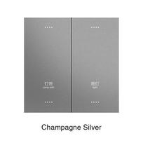 Modern 1/2/3/4 Gang Smart Home Light Switch Zigbee for High-Grade PC Waterproof Touch Panel Wall Switch 10A 250V Max (Silver,TuYa Zigbee Smart Switch&1 gang) sidabras