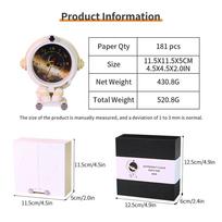 Creative Desk Paper Pad Astronaut Paper Craft 3D Memo Cube with Clock and Calendar Tear off Space Model (as the picture,11.5*11.5*5CM)