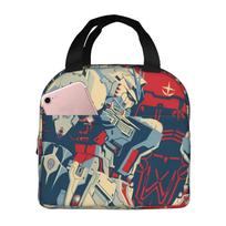 Custom Gundams Insulated Lunch Bag for Women Men Portable Anime Cooler Thermal Lunch Tote Office Work School One Size