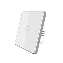 LangYeao ZigBee EU UK Aluminum Frame Tuya Smart Touch Switch 1/2/3 Gang Wall Light Switch No Neutral No Capacitor for Smart Home (as the picture,86mm*86 mm&EU UK Standard)