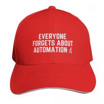 Everyone Forgets About Automation (White Text) Baseball Cap fishing hat beach hat Icon birthday Golf Women Unisexs