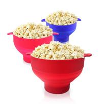 Collapsible Silicone Popcorn Bowls for Hot Air Popcorn Making Machines 6.15 rožinė