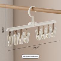 Baby Clothes Drying Rack with Multi-Clip Function Durable Round Disc Design 8 clips