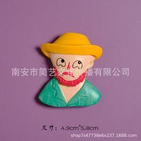 3D Resin Fridge Magnet Artistic Character Design Decorative Magnetic Sticker for Refrigerator Office and Home Use One Size