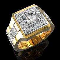 Luxurious Men's Full White Birthstone Crystal Rings Creative Watch Shaped Hip Hop Iced Out CZ Ring Luxury Wedding Band Jewelry 8
