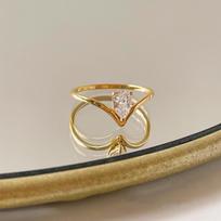 Fashion Geometric V Shape Waterdrop Ring with Zircon Stainless Steel Gold Color Luxury Woman Finger Rings Wedding Jewelry Gift 6